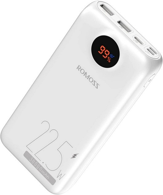 Powerbank Romoss PSW30PF 30000mAh 22.5W White (6973693499205) - obraz 1
