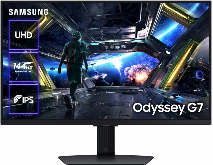 Монітор 27" Samsung Odyssey G7 S27DG700 (LS27DG700EIXUA) -- 4K UHD IPS 144Hz / 1 мс (GtG) / 8-Bit + FRC / HDR 400 / Smart TV / FreeSync Premium Pro / G-Sync / USB Hub 3.0 / Speakers 10W - зображення 1