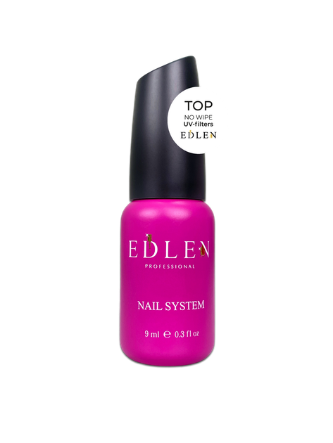 Топ для гель-лаку Edlen Professional Top No-Wipe UV-filters без липкого шару, 9 мл - Фото 1 Топ для гель-лаку Edlen Professional Top No-Wipe UV-filters без липкого шару, 9 мл - зображення 1