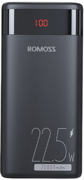 Powerbank Romoss Ares 20PF 20000 mAh 22.5W Black (6973693499137) - obraz 1