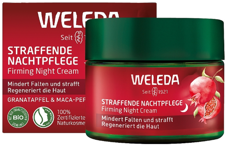 Крем від зморшок Weleda Pomegranate & Poppy Peptide Firming нічний 40 мл (4001638580199) - зображення 2
