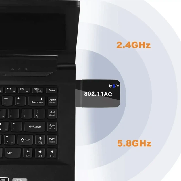 USB 3.0 WiFi 2.4/5ГГц адаптер Realtek 8812BU 1300 Мбит/с - сетевая беспроводная карта - Фото 3 USB 3.0 WiFi 2.4/5ГГц адаптер Realtek 8812BU 1300 Мбит/с - сетевая беспроводная карта - изображение 3