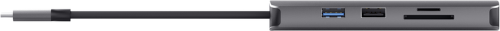 Hub USB Trust Dalyx 8in1 USB-C - USB-A 3.2/USB-A 2.0/2xUSB-C/HDMI/LAN/SD/microSD 0.5 m Gray (TR25672) - obraz 6