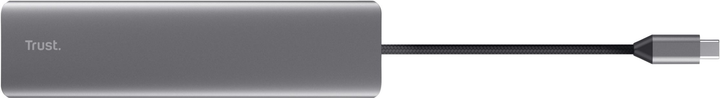 USB-хаб Trust Dalyx 7in1 USB-C - 2xUSB-А 3.2/2xUSB-С/2xHDMI/Display Port 0.16 m Gray (TR25661) - зображення 4