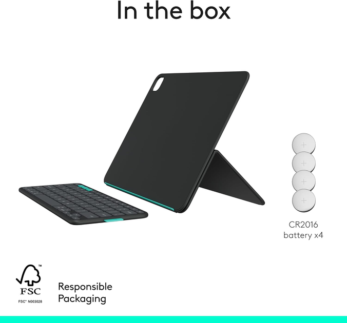 Обкладинка-клавіатура Logitech Flip Folio для Apple iPad Air 13/Pro 13 Graphite (920-013388) - зображення 4