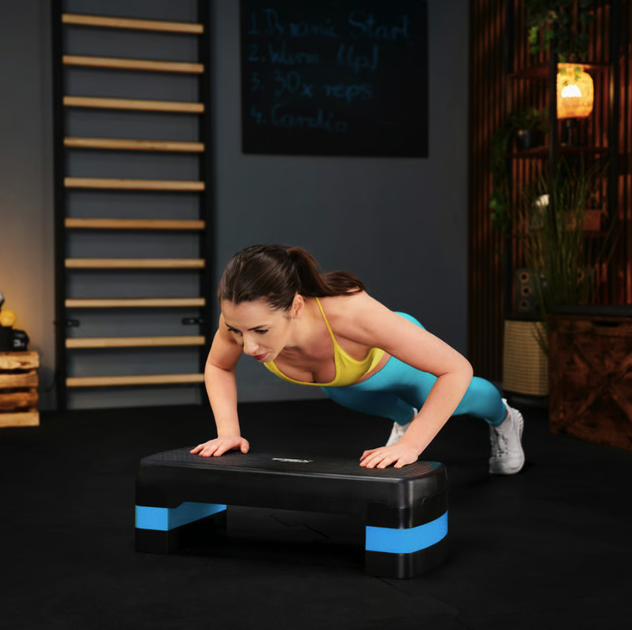 Степ платформа Trex Sport TX-030AS 3 рівнева чорно-блакитна - зображення 10