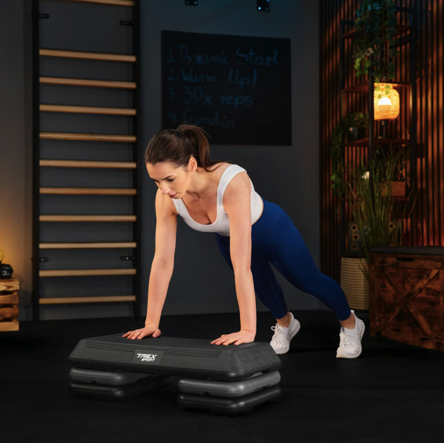 Степ платформа Trex Sport TX-038PAS до аеробіки 3-рівнева чорна - Фото 2 Степ платформа Trex Sport TX-038PAS до аеробіки 3-рівнева чорна - зображення 2