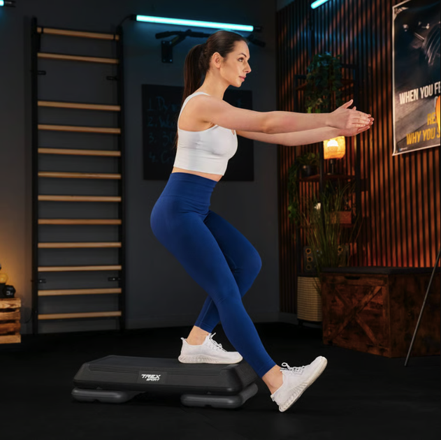 Степ платформа Trex Sport TX-038PAS до аеробіки 3-рівнева чорна - Фото 4 Степ платформа Trex Sport TX-038PAS до аеробіки 3-рівнева чорна - зображення 4