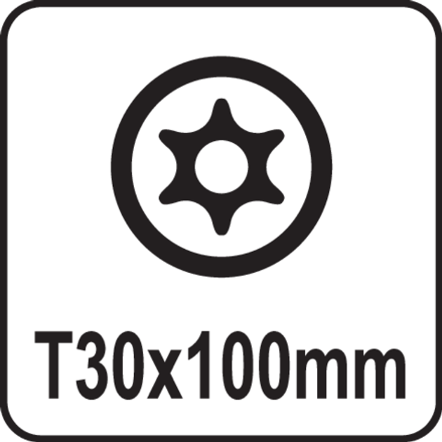 Викрутка зіркова YATO "TORX" T30 х 100 мм (YT-25960) - зображення 3