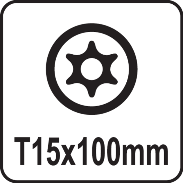 Викрутка зіркова YATO "TORX" T15 х 100 мм (YT-25956) - зображення 3