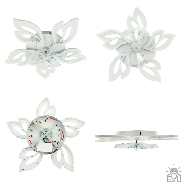 Управляемая светодиодная люстра с вентилятором FAN ASTRA 85W+18W 5F-APP-680×120-WHITE/CLEAR-220-IP20 ESLSE - изображение 8
