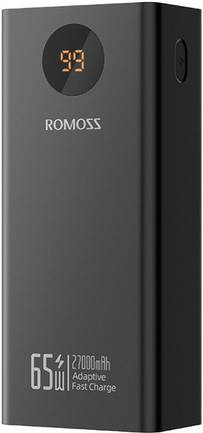 Powerbank Romoss PEA27S Pro 27000mAh 65W Black (6958377522158) - obraz 1