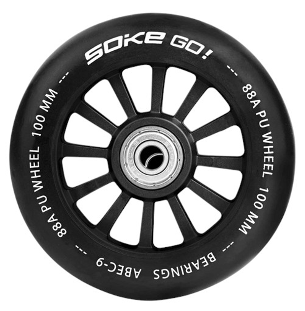 Kolka do hulajnogi Soke 100 mm czarne 2 szt. 803000 (5903890607715) - obraz 5