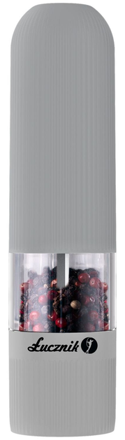 Młynek do przypraw Łucznik PM-102 LED elektryczny jasno szary (5902022185312) - obraz 1