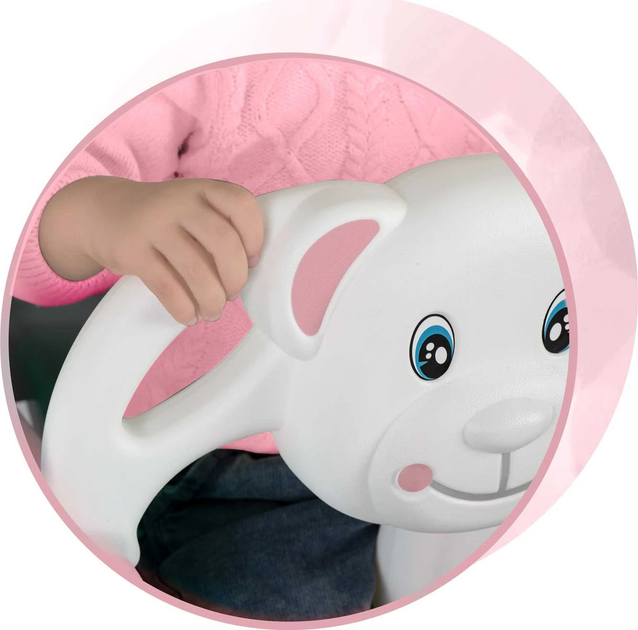 Huśtawka kubelkowa dziecięca Ricokids 3 w 1 Miś Różowa (5903890601539) - obraz 6