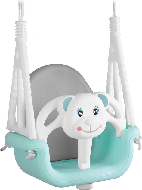 Huśtawka kubelkowa dziecięca Ricokids 3 w 1 Miś Turkusowa (5903890601522) - obraz 2