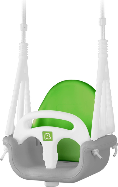 Huśtawka kubelkowa dziecięca Ricokids 3 w 1 Szaro zielona (5903890622350) - obraz 2