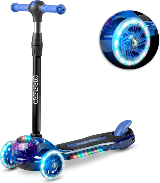 Самокат дитячий триколісний Ricokids Piko Чорно-синій (5903890610166) - зображення 5