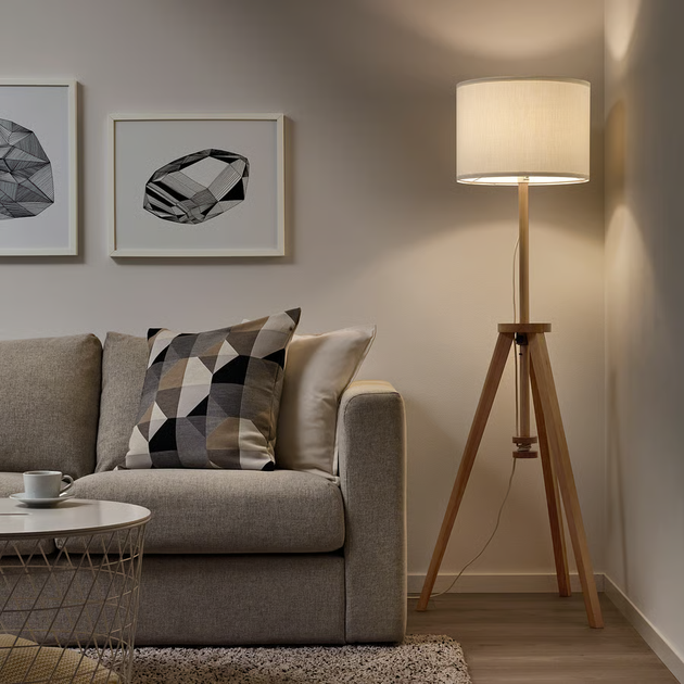 Lampa podłogowa IKEA LAUTERS Jesion/biały (304.050.42) - obraz 6