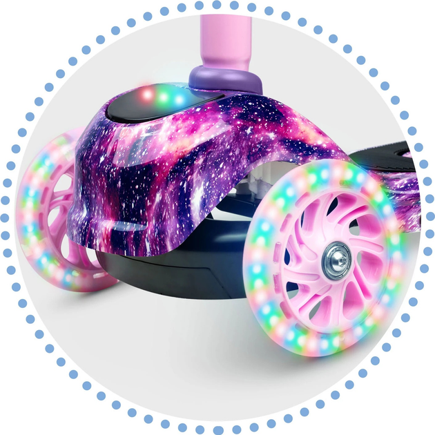 Самокат дитячий триколісний Ricokids Piko Рожево-фіолетовий (5903890610173) - зображення 11