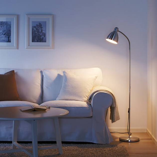 Lampa podłogowa IKEA LERSTA do czytania Aluminium efekt chromowania (001.106.40) - obraz 3