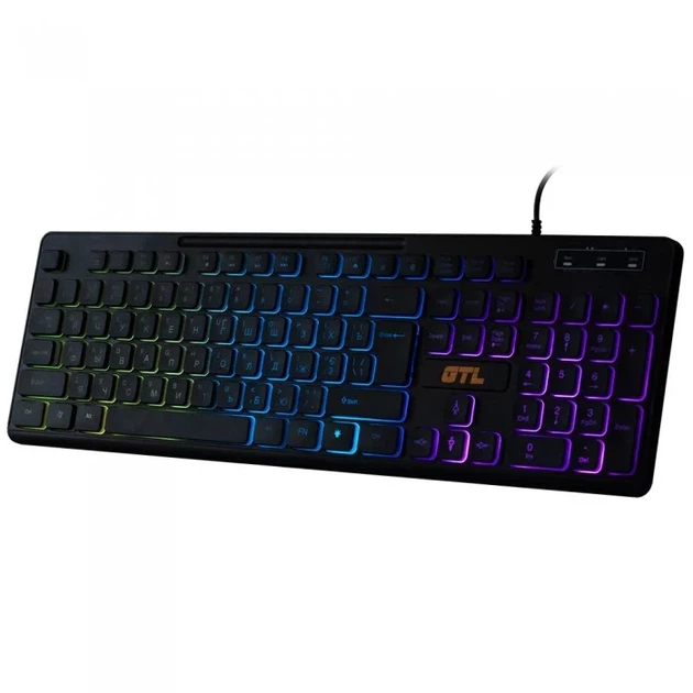 Клавіатура GTL KB7269-5-1 Gaming Black, USB, RGB підсвічування - Фото 1 Клавіатура GTL KB7269-5-1 Gaming Black, USB, RGB підсвічування - зображення 1