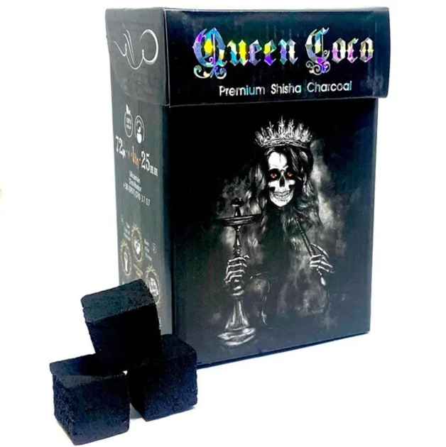 Уголь кокосовый Queen Coco 1кг - Фото 1 Уголь кокосовый Queen Coco 1кг - изображение 1
