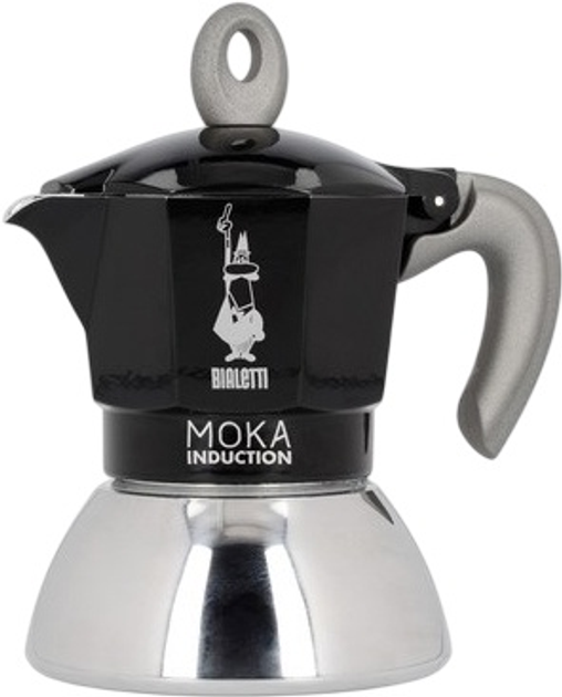 Гейзерна кавоварка Bialetti New Moka Induction на 4 чашки Чорна (0006934) - зображення 1