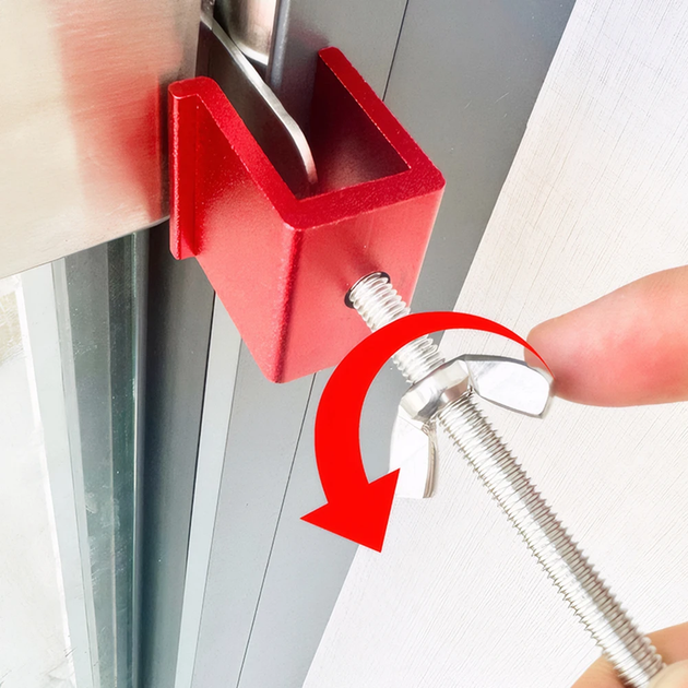 Портативний замок Doorstop RED на двері для подорожей, готелів, номерів, гуртожитків, спальні - зображення 2