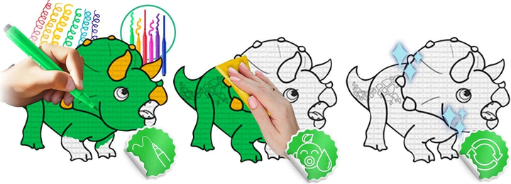 Mata piankowa do kolorowania Ricokids zwijana 120 x 92 x 0.3 cm RK-344 734402 Dinozaury (5903890616014) - obraz 3
