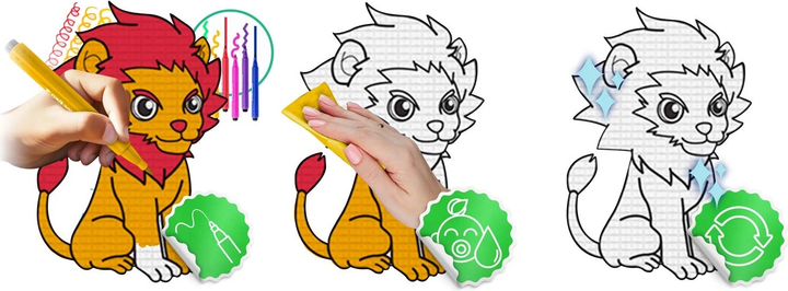 Mata piankowa do kolorowania Ricokids zwijana 200 x 120 x 0.3 cm RK-343 734300 Zoo (5903890615970) - obraz 5