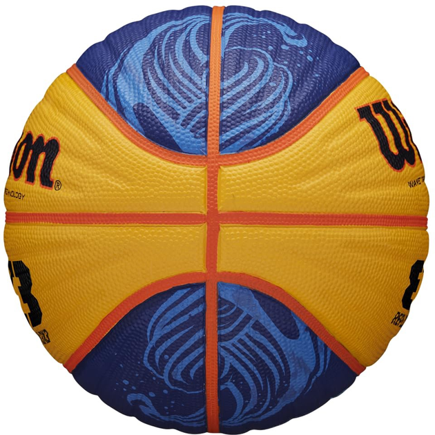 М'яч баскетбольний Wilson FIBA 3X3 Replica Basketball Size 6 SS16 Yellow-Blue (WTB1033XB) - зображення 4