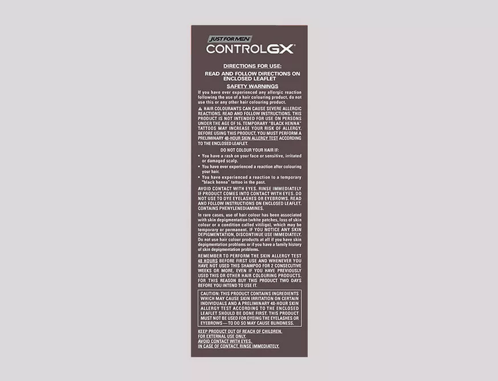 Шампунь для бороды от седины Just For Men CONTROL GX 118 мл - Фото 7 Шампунь для бороды от седины Just For Men CONTROL GX 118 мл - изображение 7