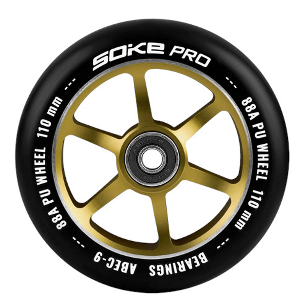 Kolka do hulajnogi Soke 110 mm złote 2 szt. 803204 (5903890607814) - obraz 4