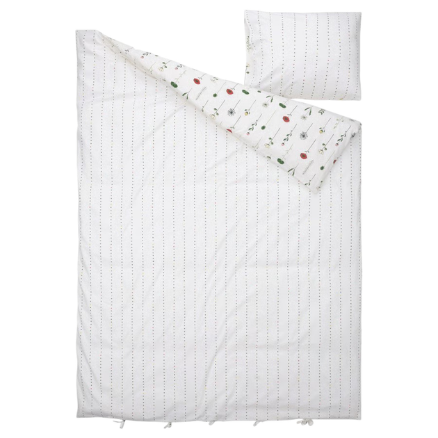 Komplet pościeli Ikea NATTSLÄNDA Poszwa na kołdrę i poszewka wzór kwiatowy 150 x 200 / 50 x 60 cm (205.080.12) - obraz 2