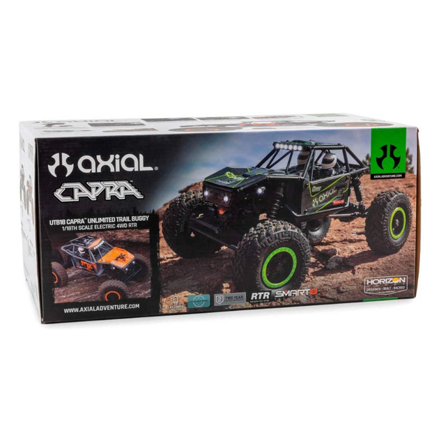 ホビーラジコン AXIAL CAPRA UTB18 RTR 1/18 UTB18 Capra 4WS 4X4 RTR Brushed Rock Crawler (Battery