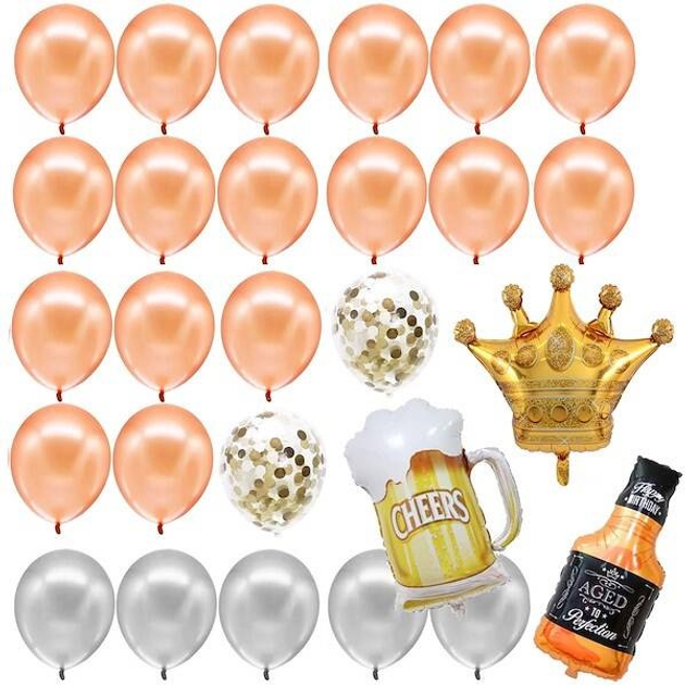 Balony Springos z napisem happy birthday multikolor 48 szt PS0035 (5907719445359) - obraz 3
