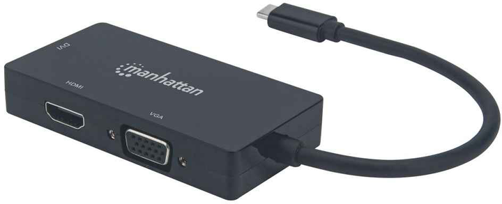 Adapter-konwerter Manhattan USB 3.1 Type-C - HDMI/DVI-I/VGA 0.1 m (766623152983) - obraz 1