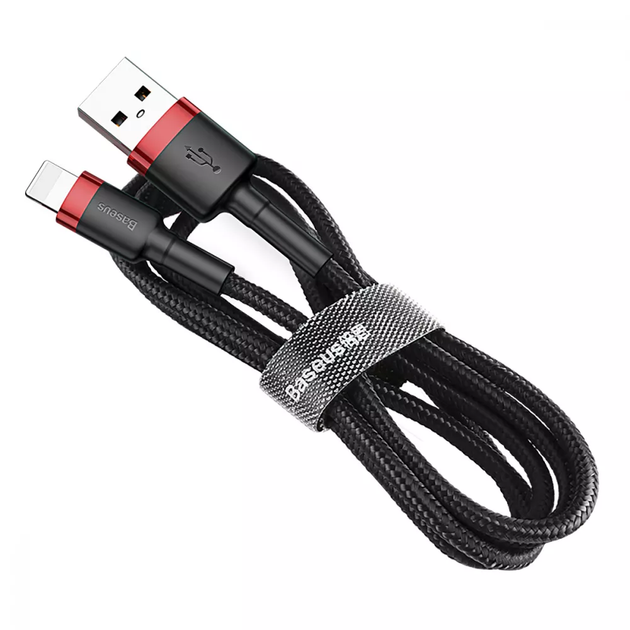 Кабель Baseus Cafule Lightning 1.5A (2m) Black - зображення 2