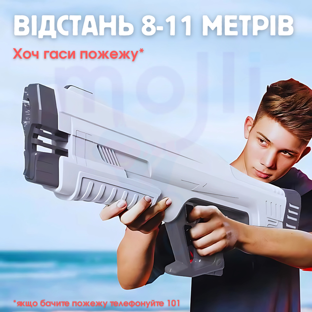 Водяной Бластер на Аккумуляторе с Резервуаром 1200 мл Мощный Электрический Пистолет С Автоматическим Насосом Для Детей И Взрослых Max Version - изображение 6