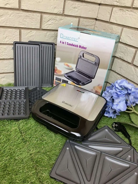 Вафельница-сендвичница 4в1 Domotec SI-234B 1200w - изображение 12