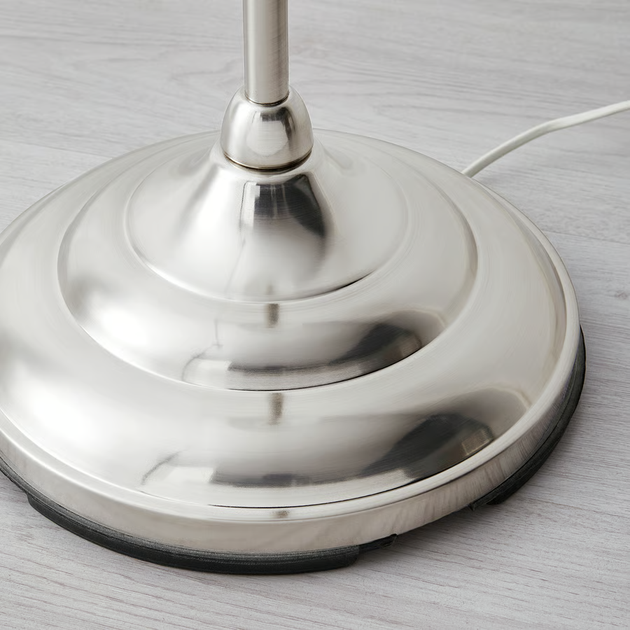 Lampa podłogowa IKEA ÅRSTID Niklowano/biały (601.638.62) - obraz 3