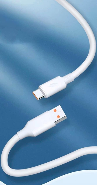 Кабель USB - Type-C для зарядки и питания 120W 2м Белый ( код: USBType-C2m120W ) - Фото 9 Кабель USB - Type-C для зарядки и питания 120W 2м Белый ( код: USBType-C2m120W ) - изображение 9