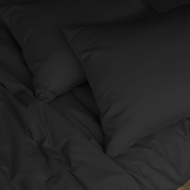Простынь на резинке MirSon Soft Touch of Satin 006 Black 100x200 см (2200011278599) - изображение 4