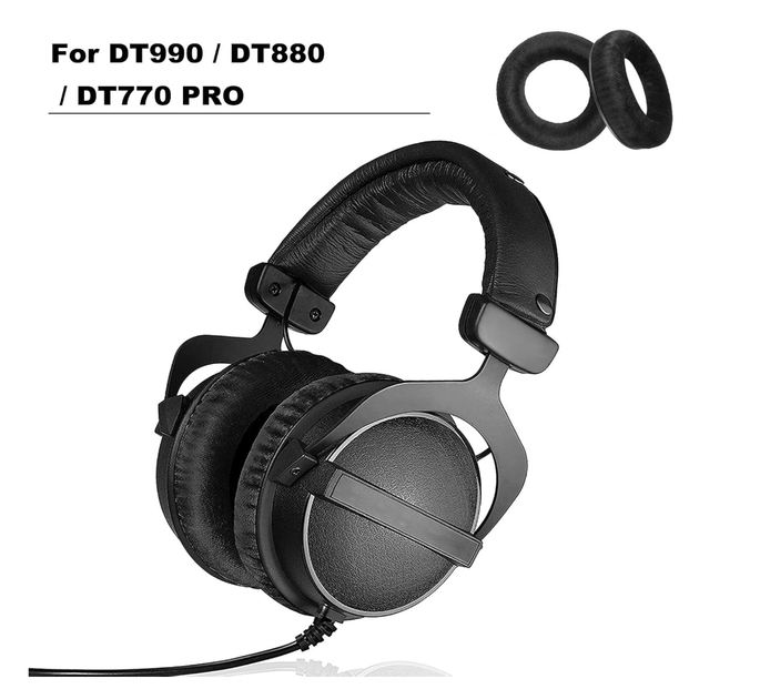 Амбушюры велюровые Beyerdynamic DT770 Pro, DT880 Pro, DT990 Pro black чорні - Фото 5 Амбушюры велюровые Beyerdynamic DT770 Pro, DT880 Pro, DT990 Pro black чорні - изображение 5