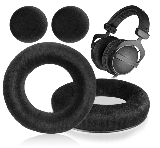 Амбушюры велюровые Beyerdynamic DT770 Pro, DT880 Pro, DT990 Pro black чорні - Фото 6 Амбушюры велюровые Beyerdynamic DT770 Pro, DT880 Pro, DT990 Pro black чорні - изображение 6