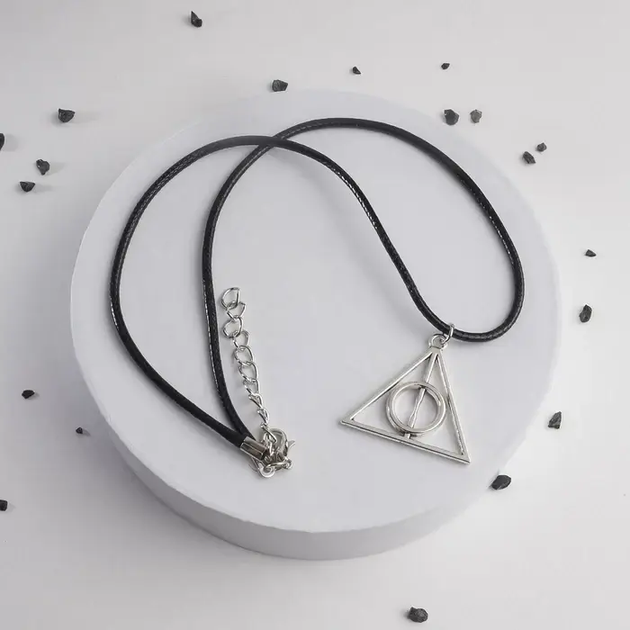 Подвеска Дары смерти кулон из филка Гарри Поттер треугольник амулет серебристый - изображение 2