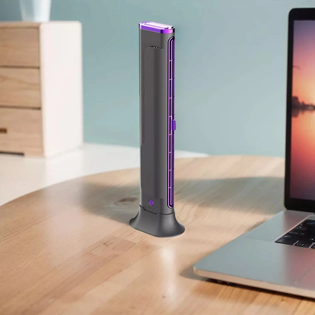 Настольный вентилятор F3 Tower Fan 3 speeds with battery 1200 mAh (Purple) Epik (229606) - изображение 3