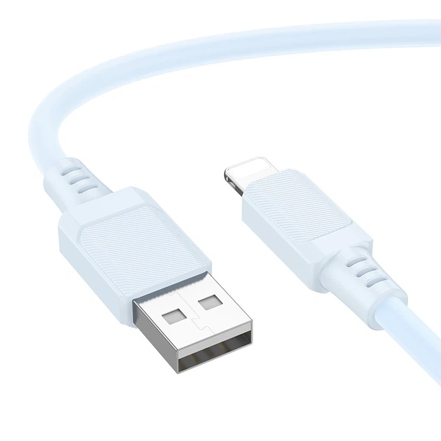 Дата кабель Borofone BX115 Lotto USB to Lightning 2.4A (1m) (Blue) (219550) - Фото 3 Дата кабель Borofone BX115 Lotto USB to Lightning 2.4A (1m) (Blue) (219550) - зображення 3
