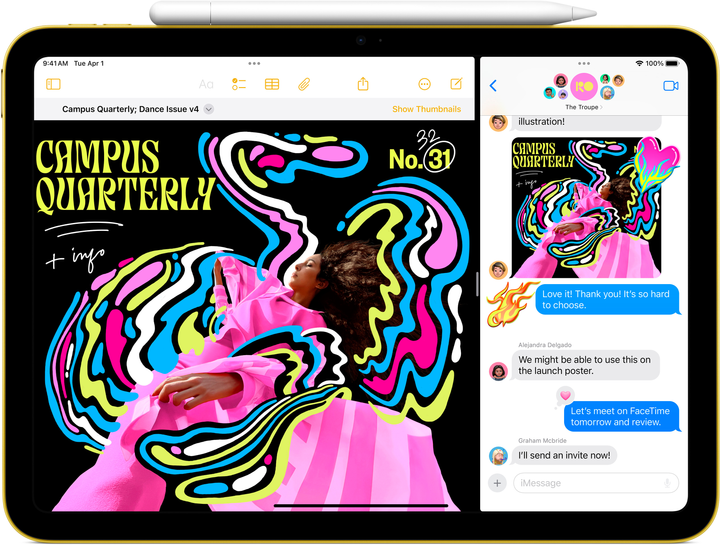 Tablet Apple iPad 11" 2025 Wi-Fi 128GB Pink (MD4E4) - obraz 4